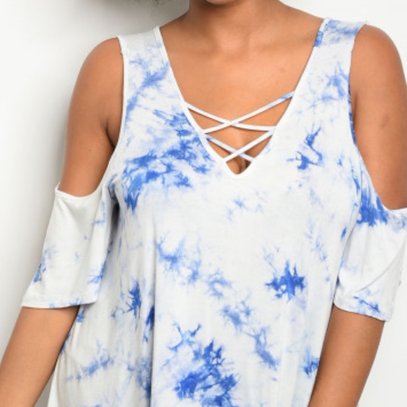 CURVE PLUS SIZE CURVY 🇺🇸 TIE-DYE TOP - Picture 2 of 3